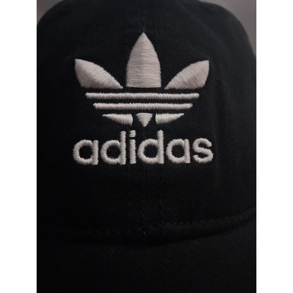 Adidas Originals Hat Men OSFW Black Trefoil Logo Adjustable Strapback Cap